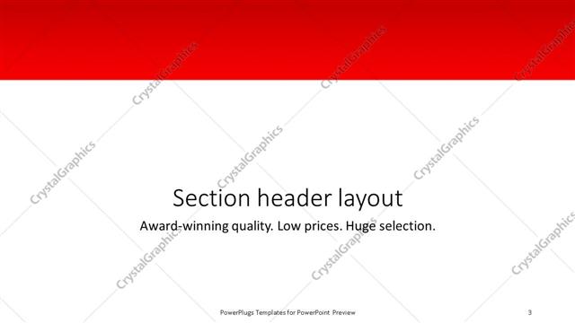 Section Header presentation slide layout