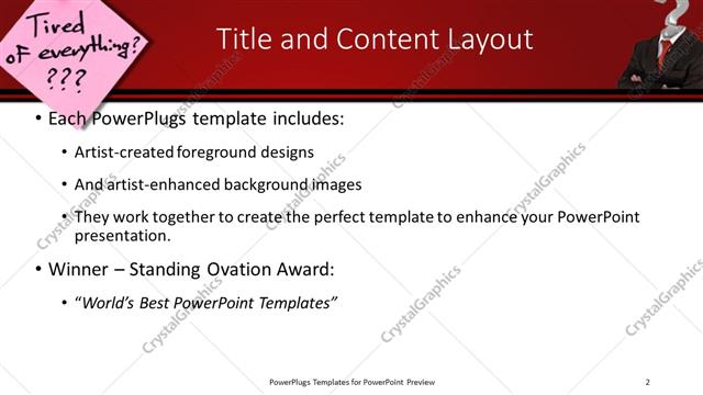 Title and Content presentation slide layout