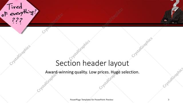 Section Header presentation slide layout