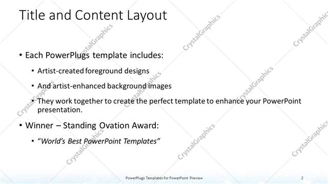 Title and Content presentation slide layout