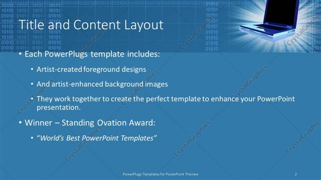 Title and Content presentation slide layout