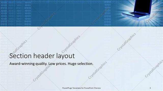 Section Header presentation slide layout