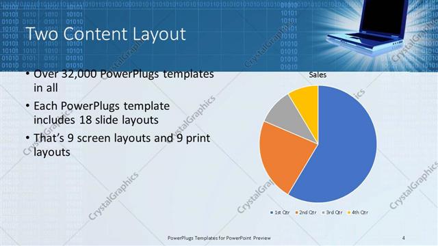 Two Content presentation slide layout