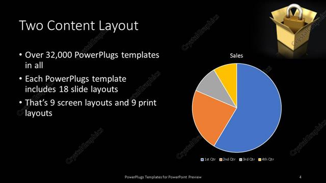 Two Content presentation slide layout