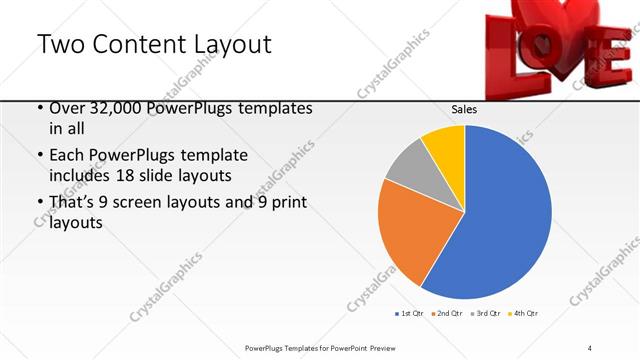 Two Content presentation slide layout