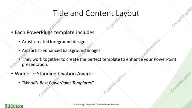 Title and Content presentation slide layout
