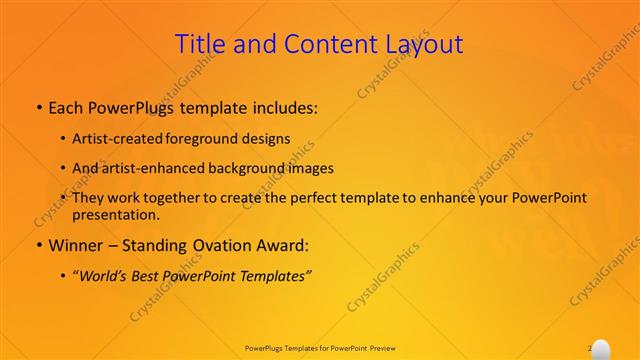 Title and Content presentation slide layout