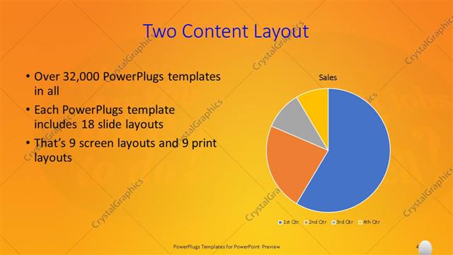 Two Content presentation slide layout