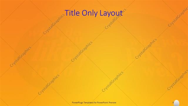 Title Only presentation slide layout