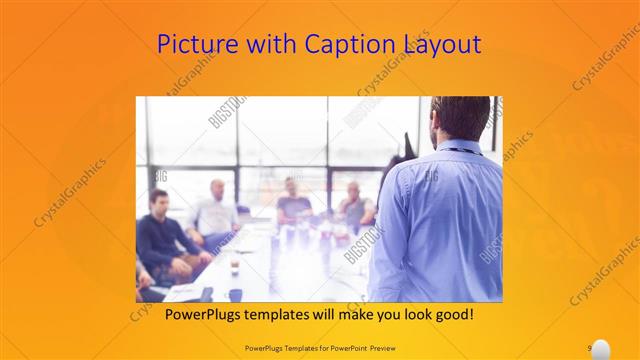 Picture with Caption presentation slide layout