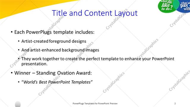 Title and Content presentation slide layout