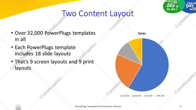 Two Content presentation slide layout