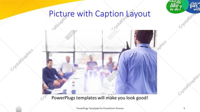 Picture with Caption presentation slide layout