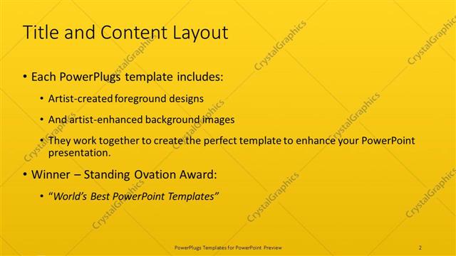 Title and Content presentation slide layout