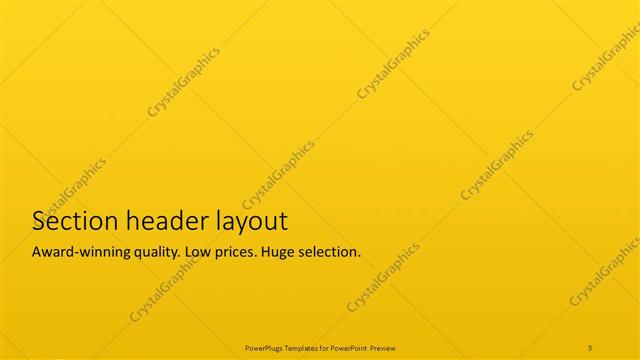 Section Header presentation slide layout