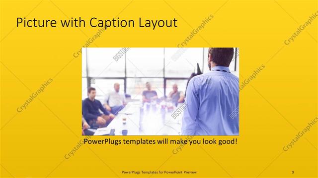 Picture with Caption presentation slide layout