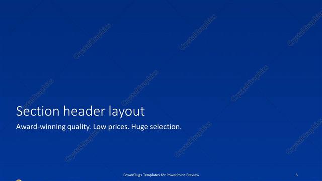 Section Header presentation slide layout