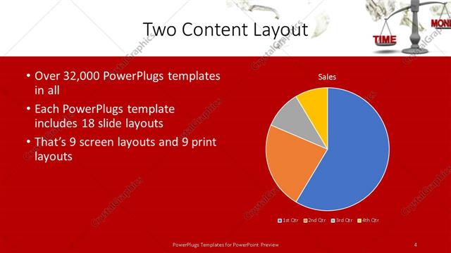 Two Content presentation slide layout