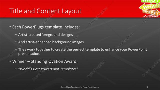 Title and Content presentation slide layout