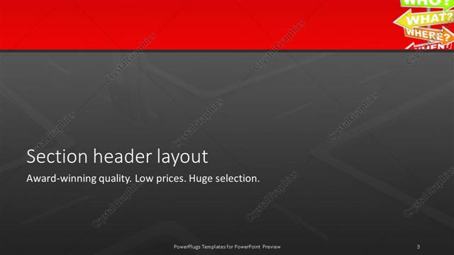 Section Header presentation slide layout