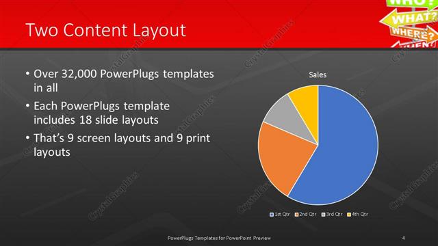 Two Content presentation slide layout