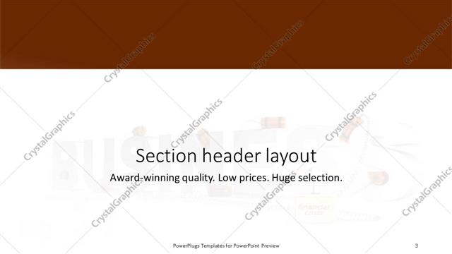 Section Header presentation slide layout