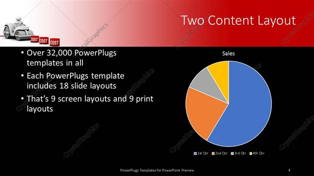 Two Content presentation slide layout