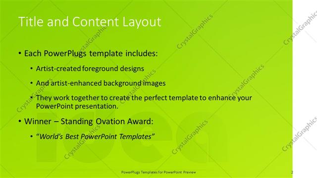 Title and Content presentation slide layout