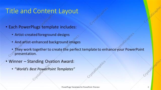 Title and Content presentation slide layout