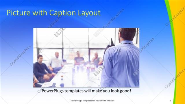 Picture with Caption presentation slide layout