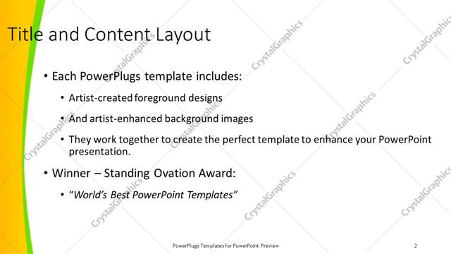 Title and Content presentation slide layout