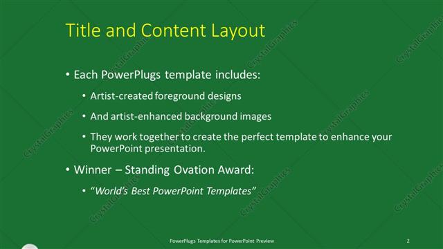 Title and Content presentation slide layout