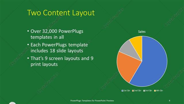 Two Content presentation slide layout