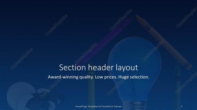 Section Header presentation slide layout