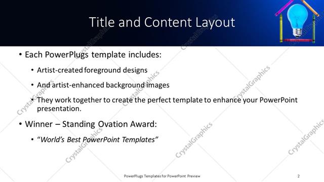 Title and Content presentation slide layout
