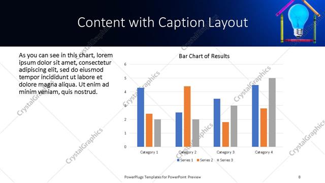 Content with Caption presentation slide layout