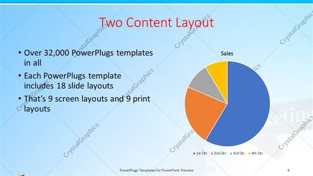 Two Content presentation slide layout