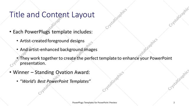 Title and Content presentation slide layout