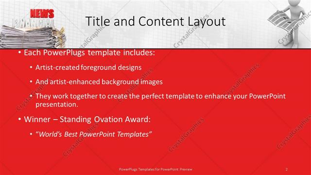 Title and Content presentation slide layout