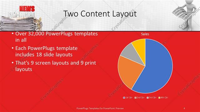 Two Content presentation slide layout