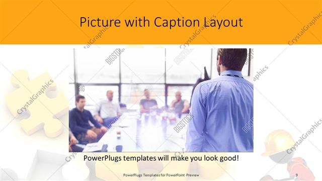 Picture with Caption presentation slide layout