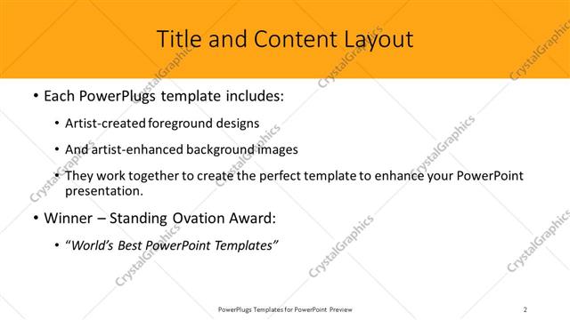 Title and Content presentation slide layout