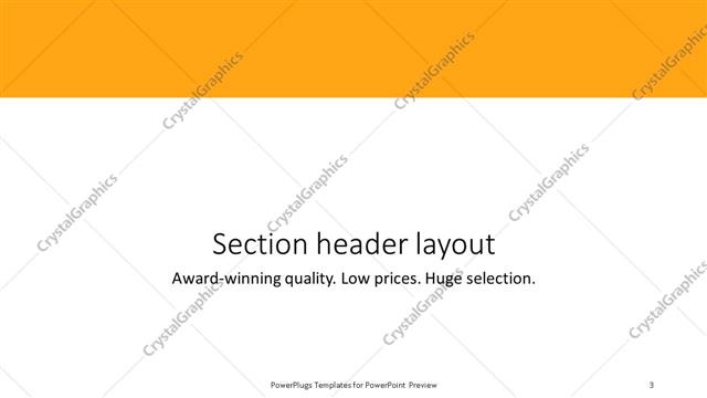 Section Header presentation slide layout