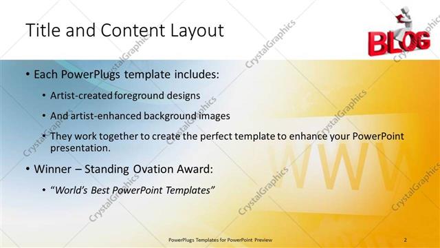 Title and Content presentation slide layout