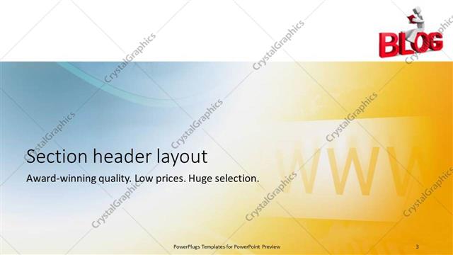 Section Header presentation slide layout