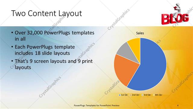 Two Content presentation slide layout