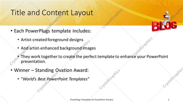 Title and Content presentation slide layout