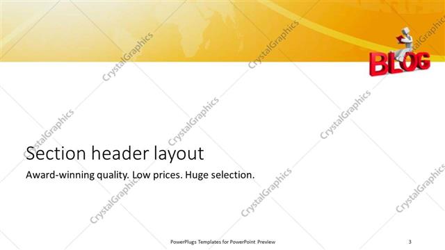 Section Header presentation slide layout