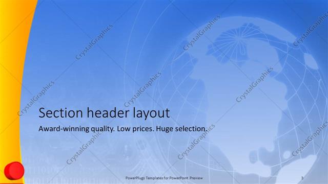 Section Header presentation slide layout