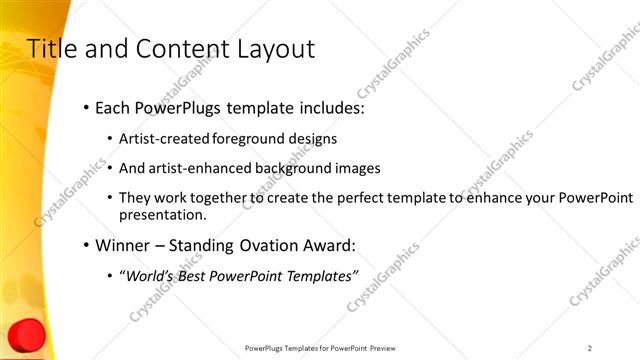Title and Content presentation slide layout